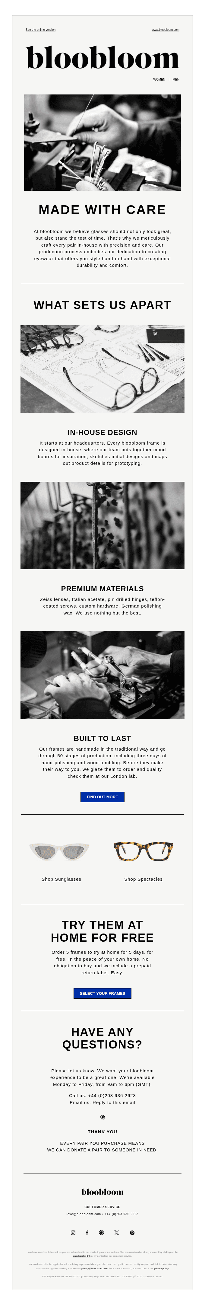We use nothing but the best.