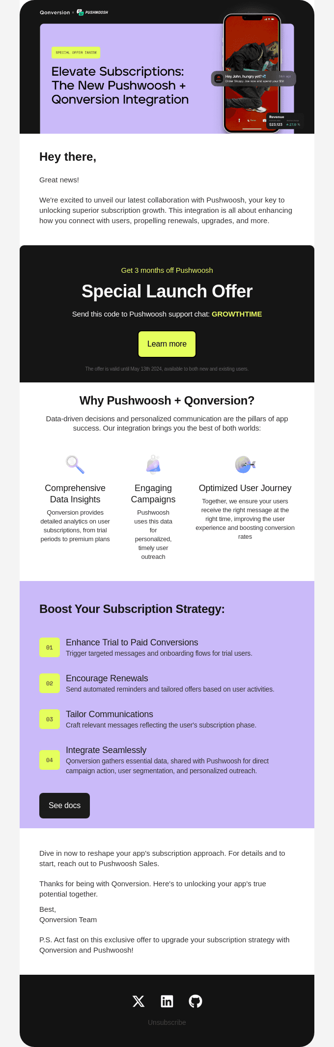 Boost App Subscriptions with Our New Pushwoosh + Qonversion Integration!