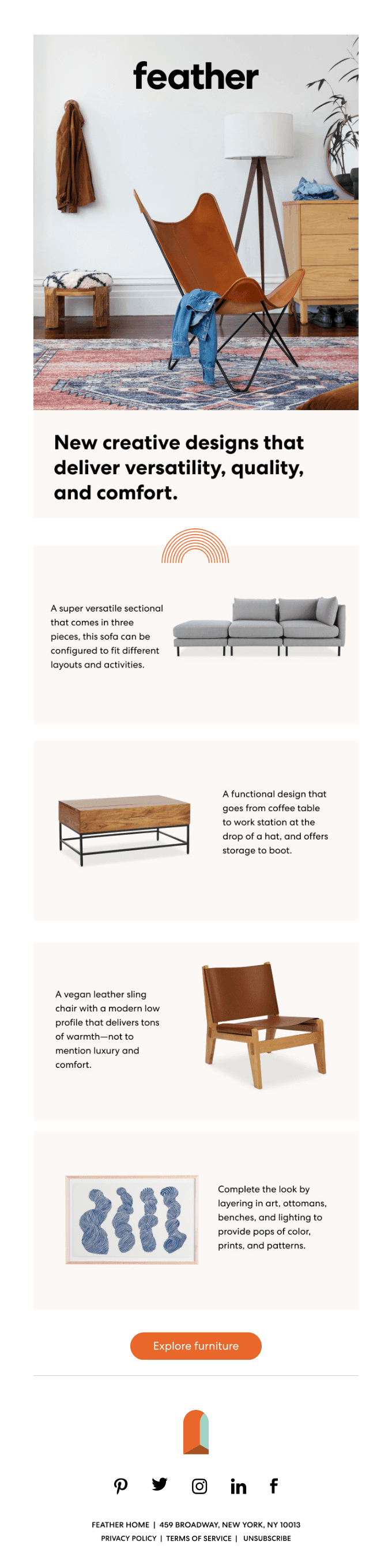 Bring your home to life with new Feather Furniture designs