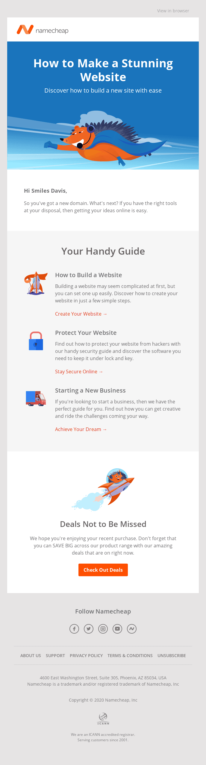 Build your new website in a few simple steps