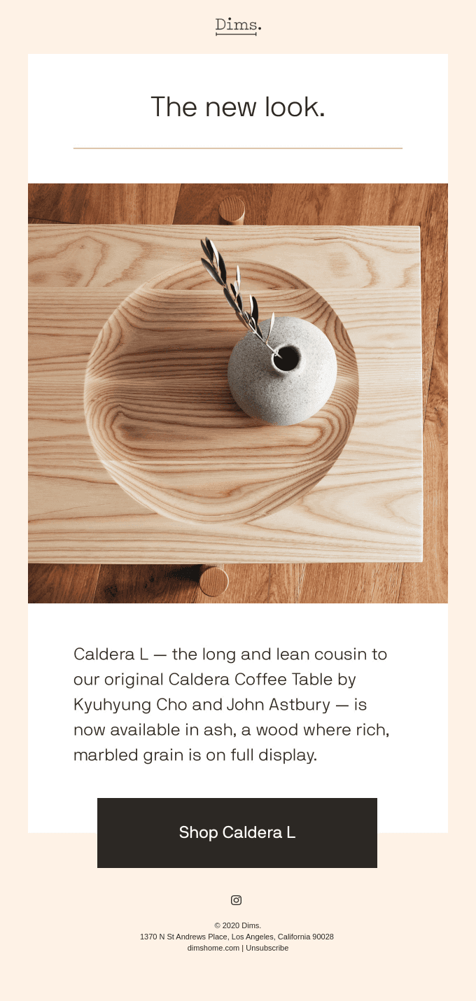 Caldera L Coffee Table in Ash. Now in stock.
