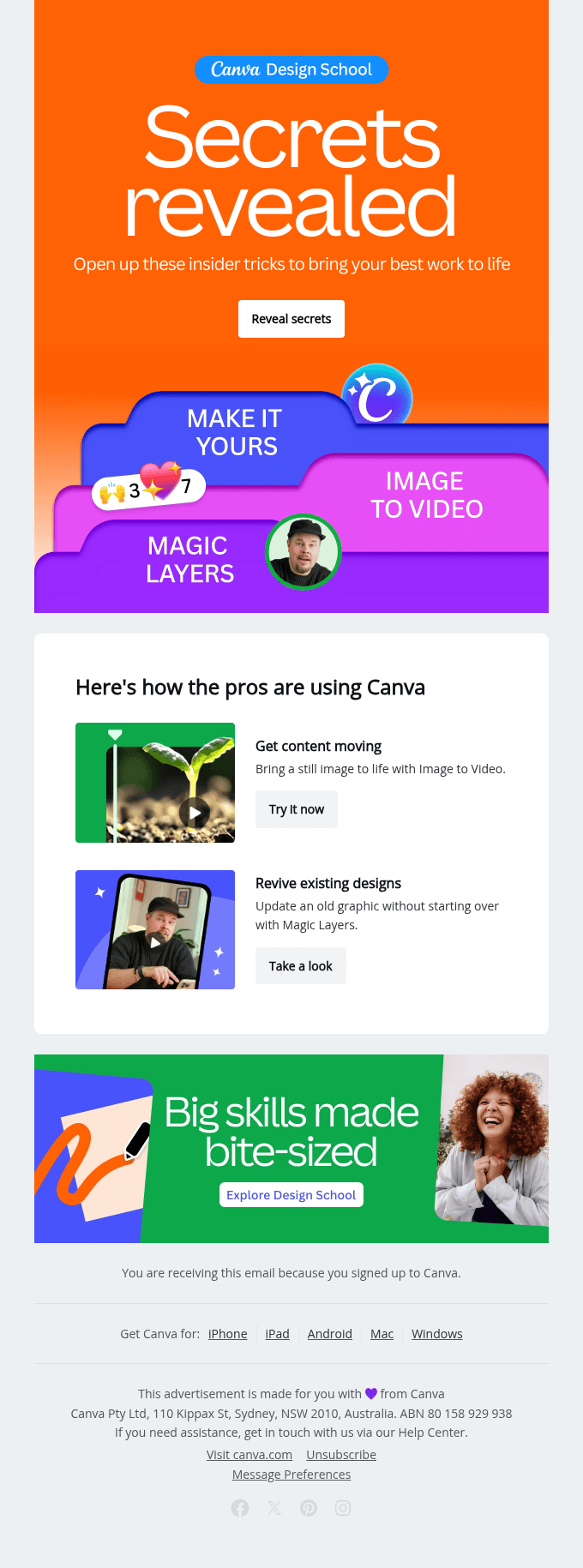 Canva tips for your ideas. No gatekeeping. 📁