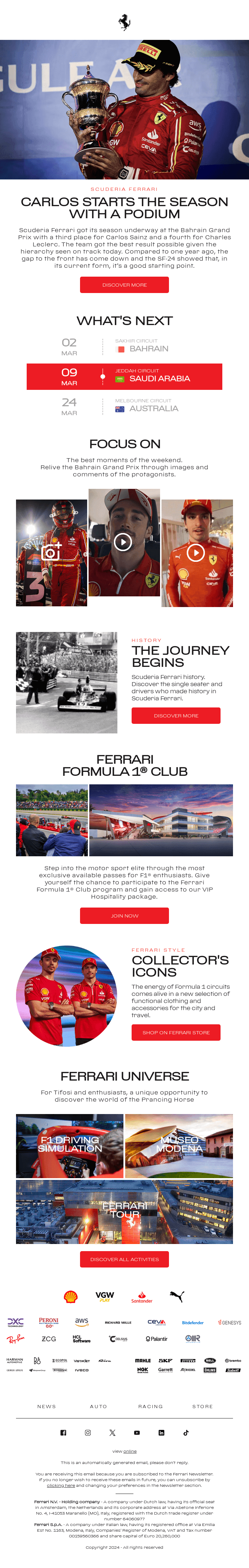 Carlos starts the season with a podium