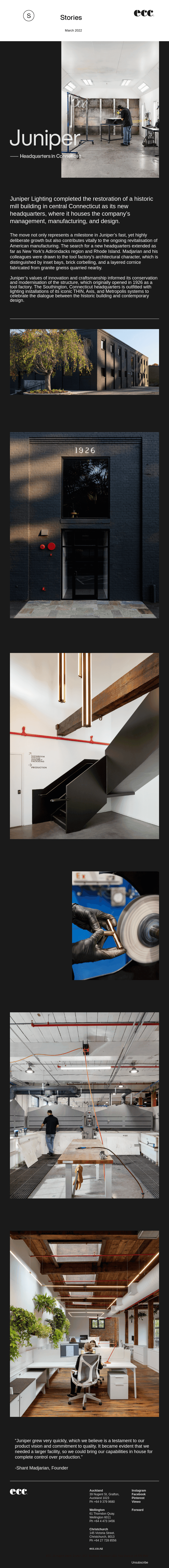 Case Study: Juniper Lighting Factory & Headquarters