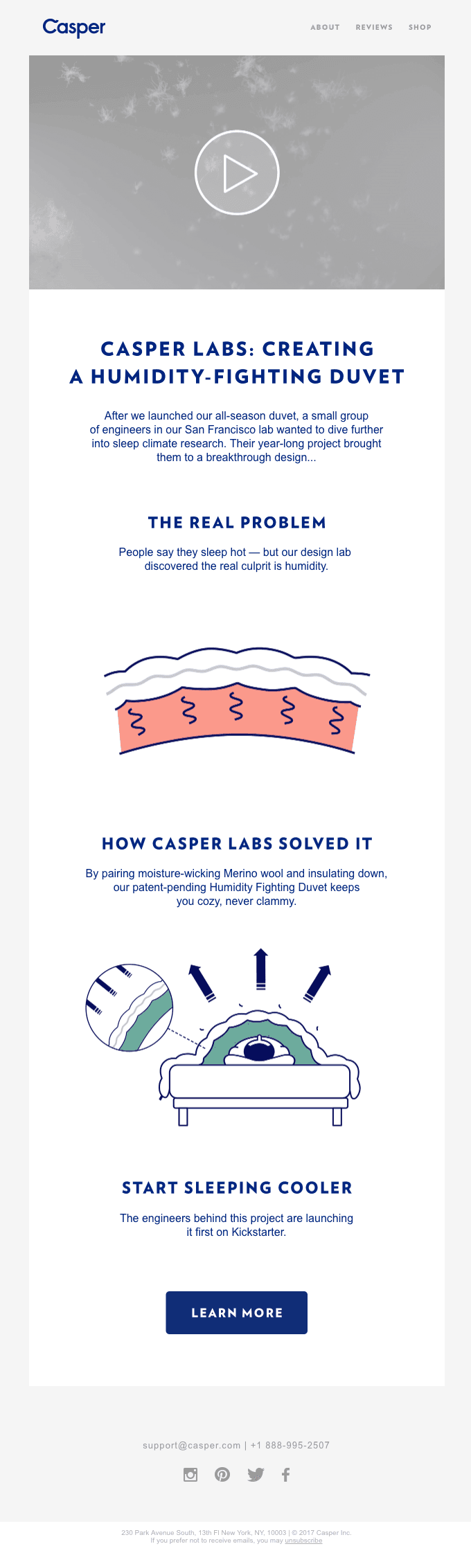 Casper Labs: Creating a Humidity-fighting Duvet
