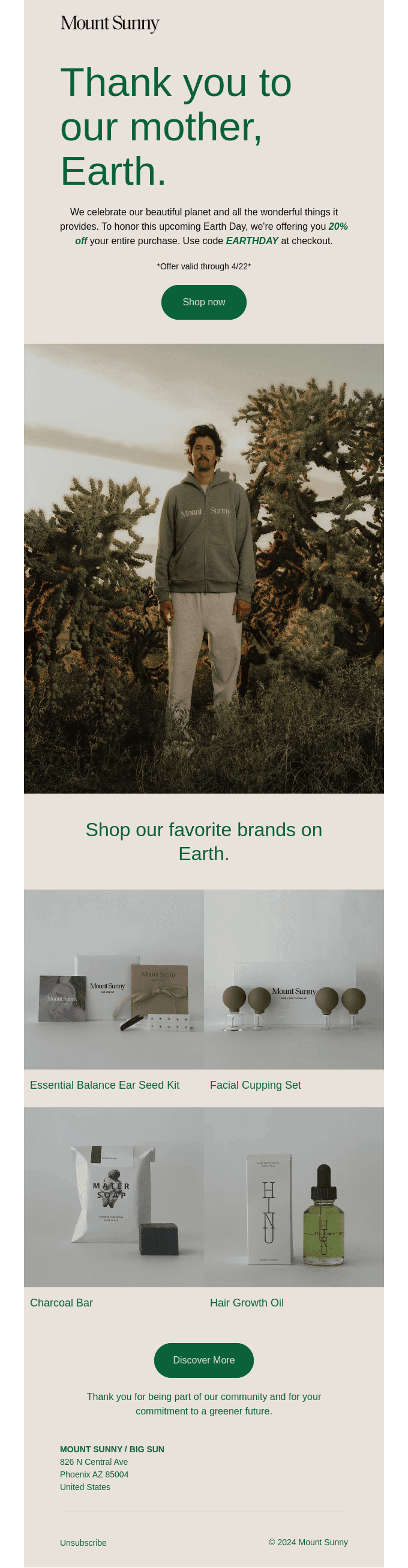 Celebrate Earth Day with 20% Off π