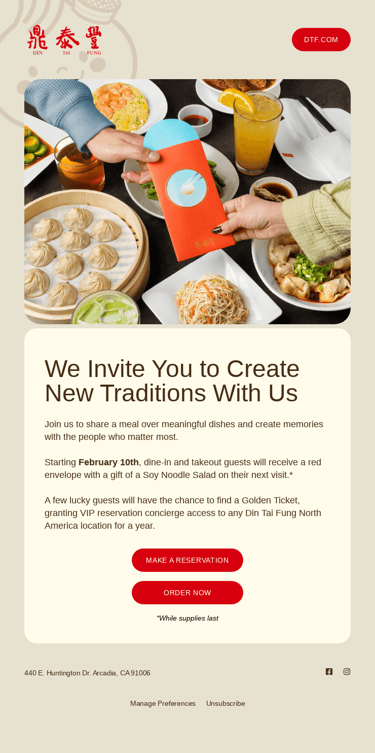 Celebrate Lunar New Year with Din Tai Fung