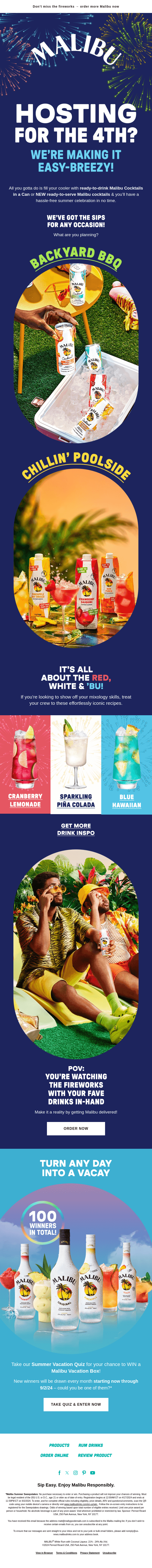 Celebrate the 4th with Red, White & ‘Bu sips! 🎆🍹