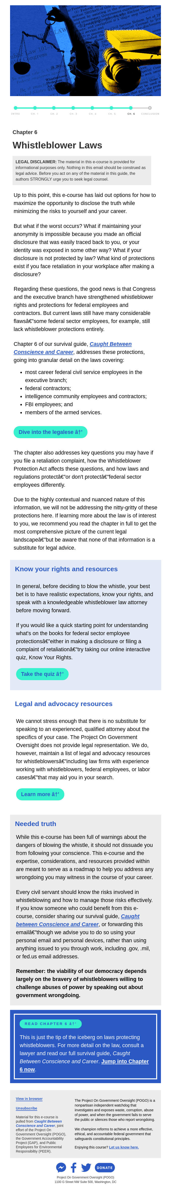Chapter 6: Know your rights and resources