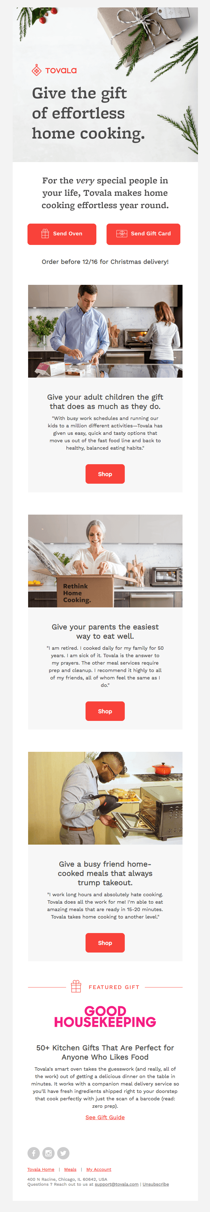 Check your list twice: Tovala’s the perfect gift for everyone on your list
