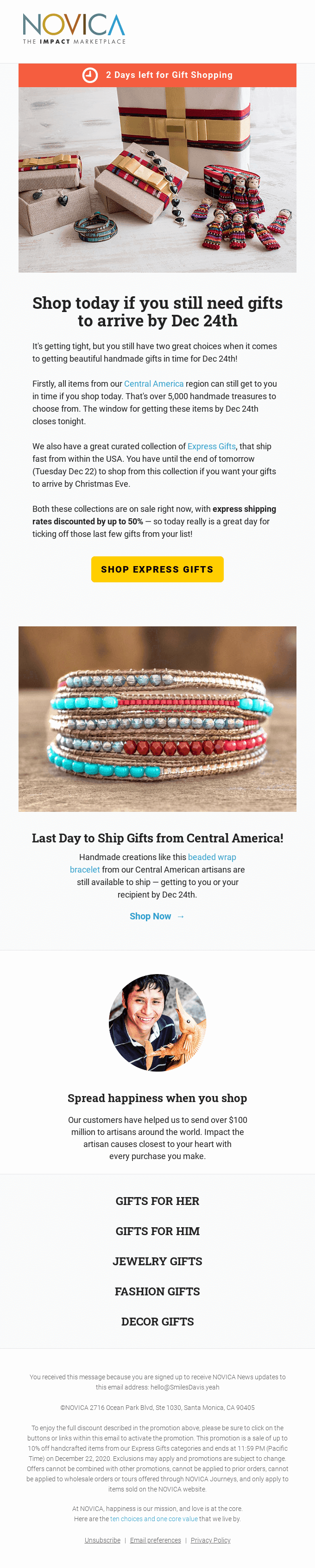 Christmas is Friday! We’ve got your gifts.
