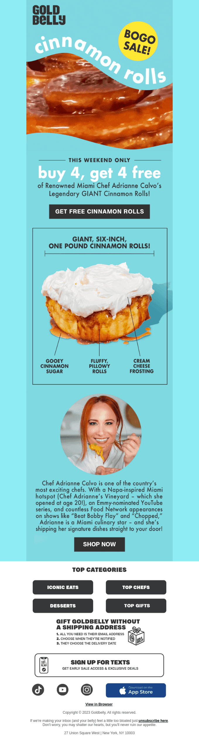 Cinnamon Roll BOGO SALE – Buy 4, Get 4 FREE!