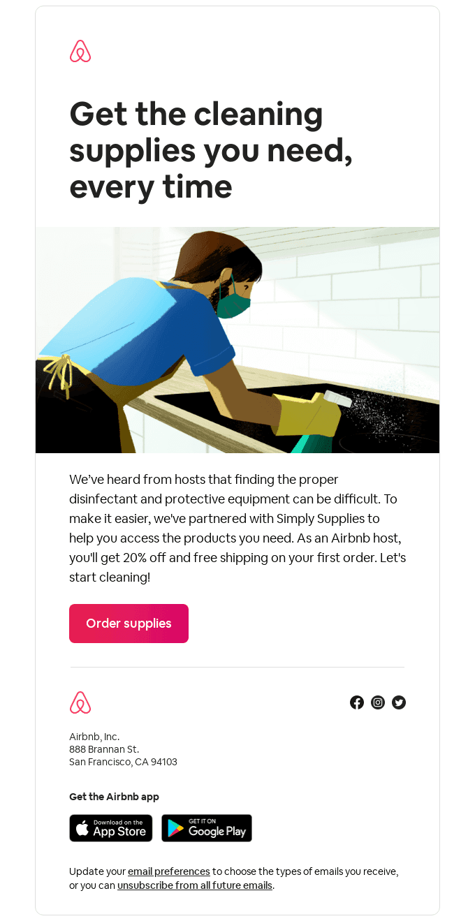 Cleaning supplies, just for hosts