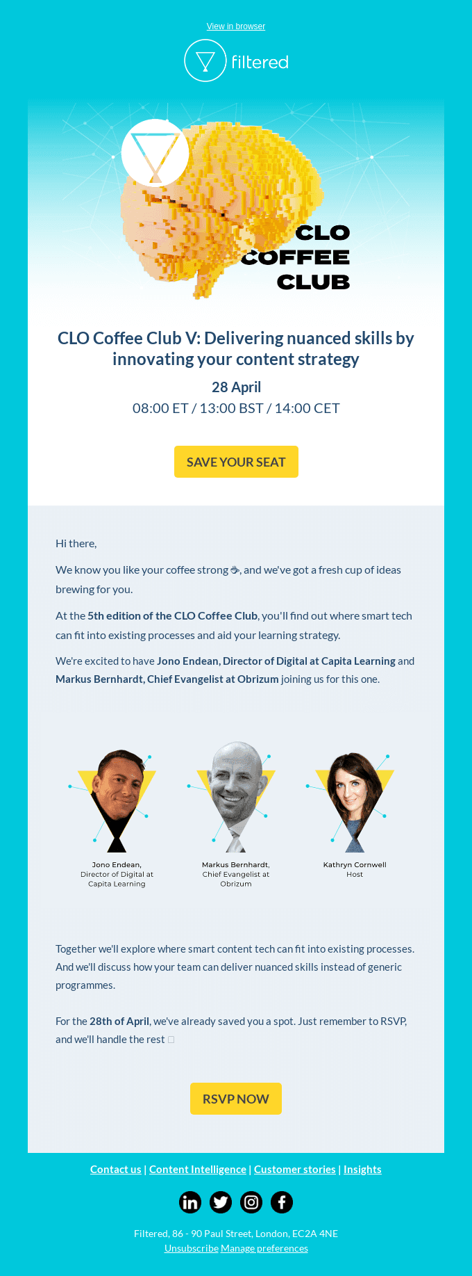 CLO Coffee Club V β | Delivering nuanced skills by innovating your content strategy