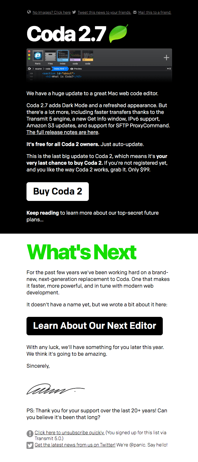 🍃 Coda 2.7 is here! And about Coda 3…