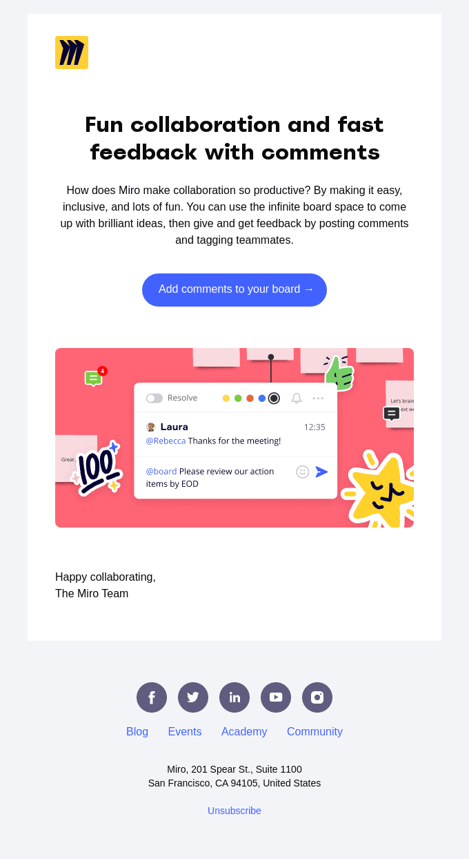 Collaborate on Miro with Comments