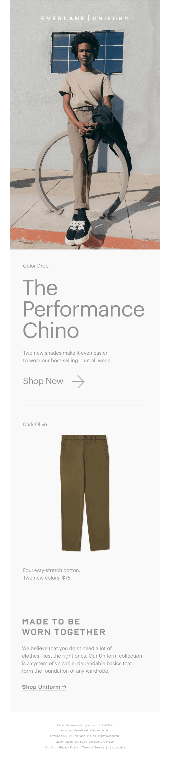 Color Drop: The Performance Chino