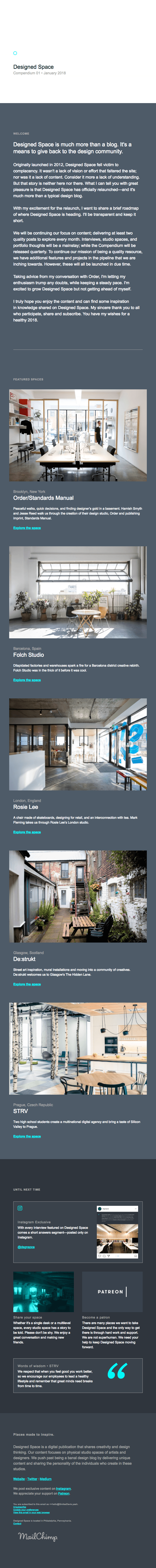 Compendium #01—Welcome to the new Designed Space
