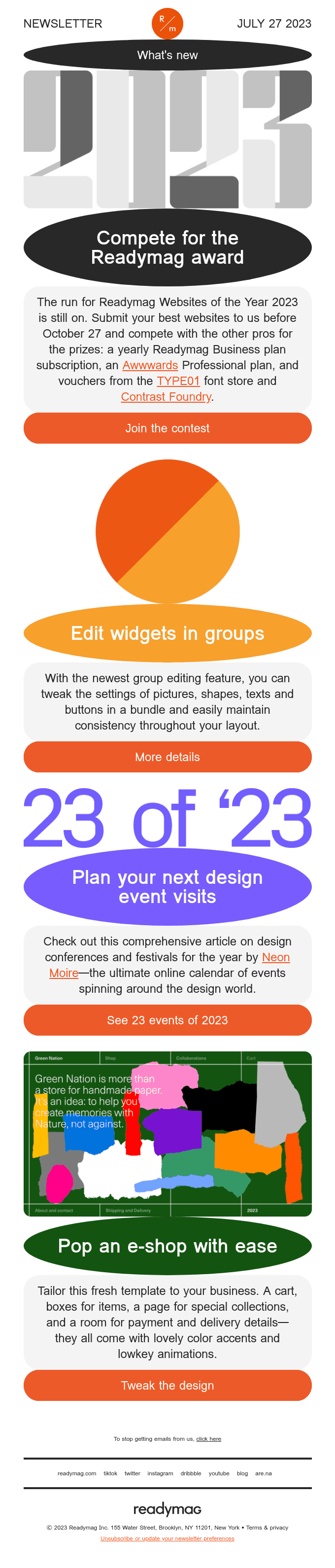 Compete for the Readymag Website of 2023