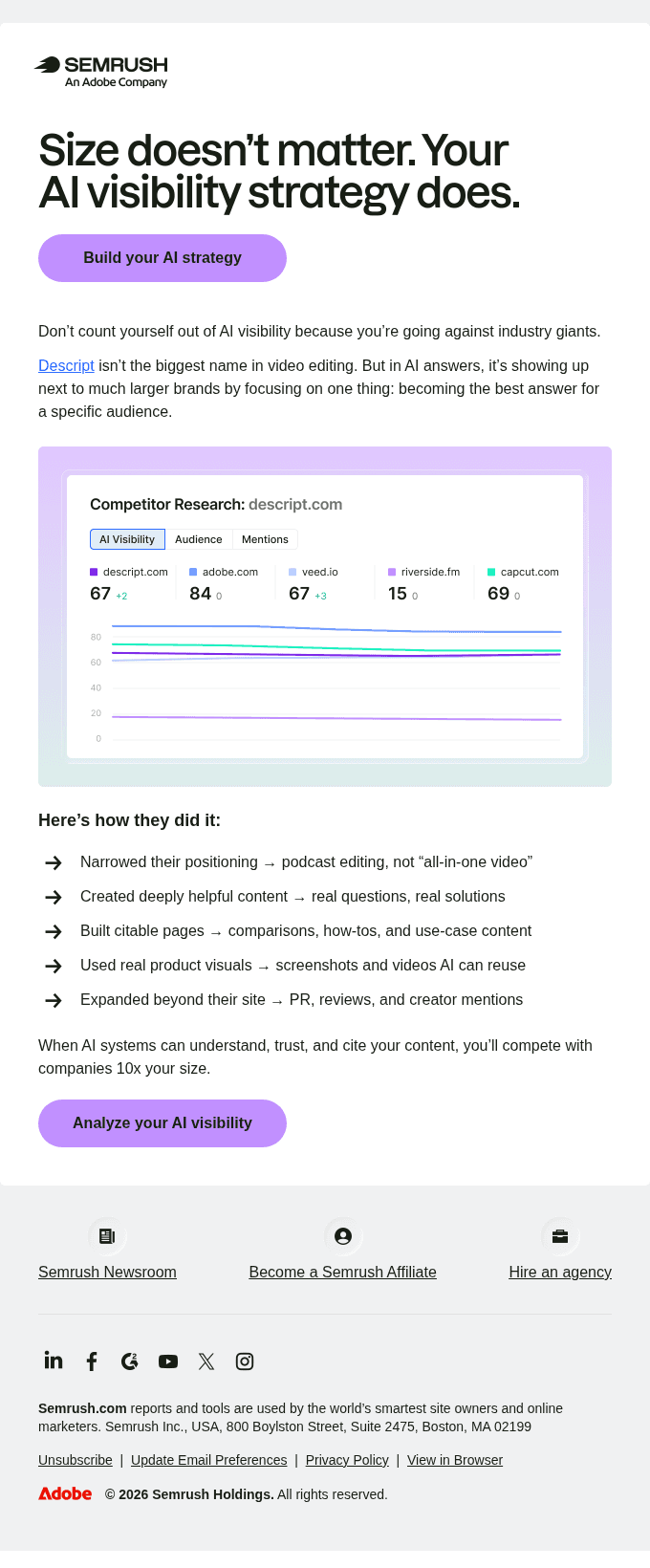 Compete with Giants in AI Search