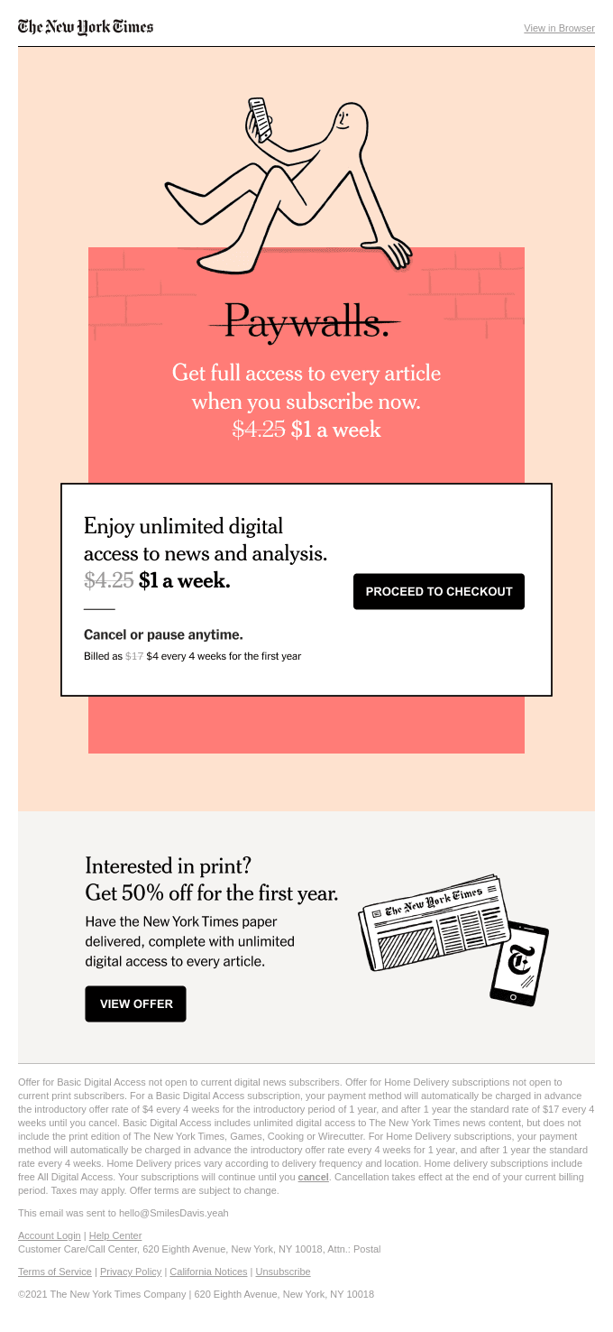 Complete coverage: $1 a week. Save now.