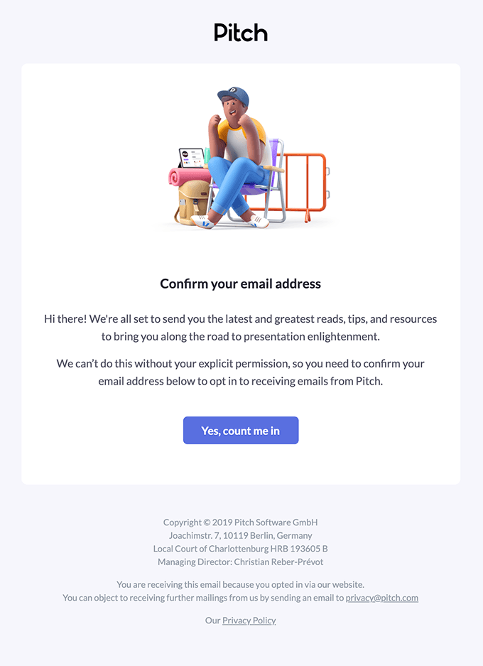 Confirm your email address