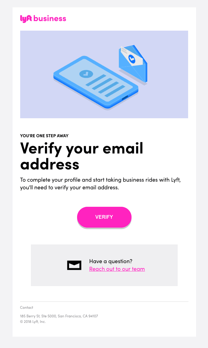 Confirm your email address to start riding for work