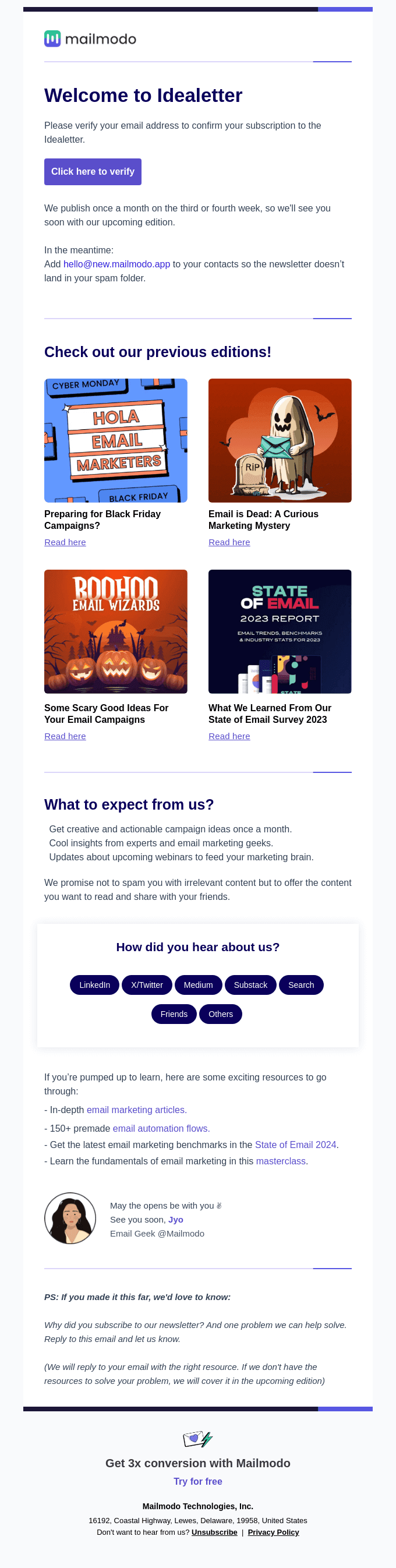 📩 Confirm your subscription to the Idealetter