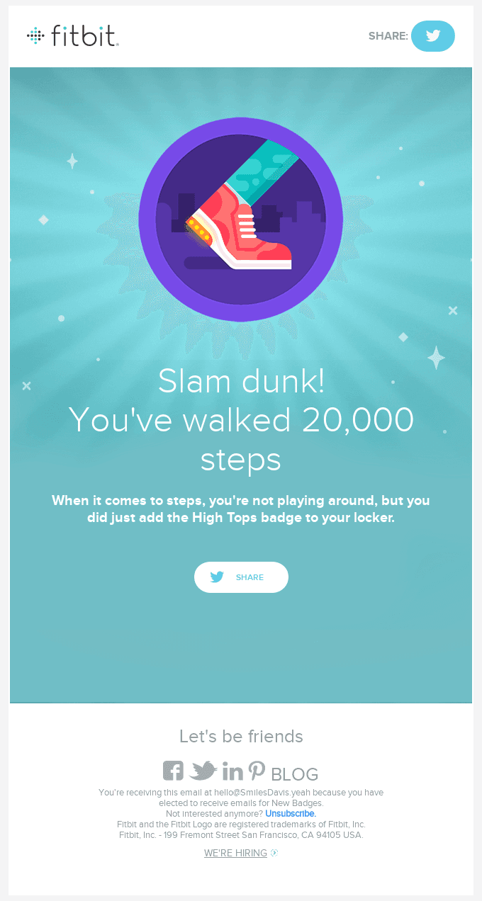 Congrats on earning your first High Tops badge!