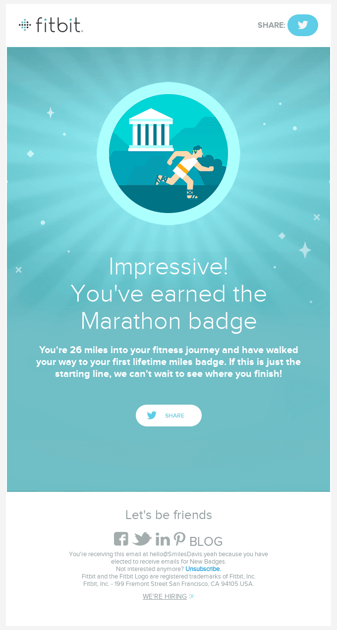 Congrats on earning your Marathon badge!
