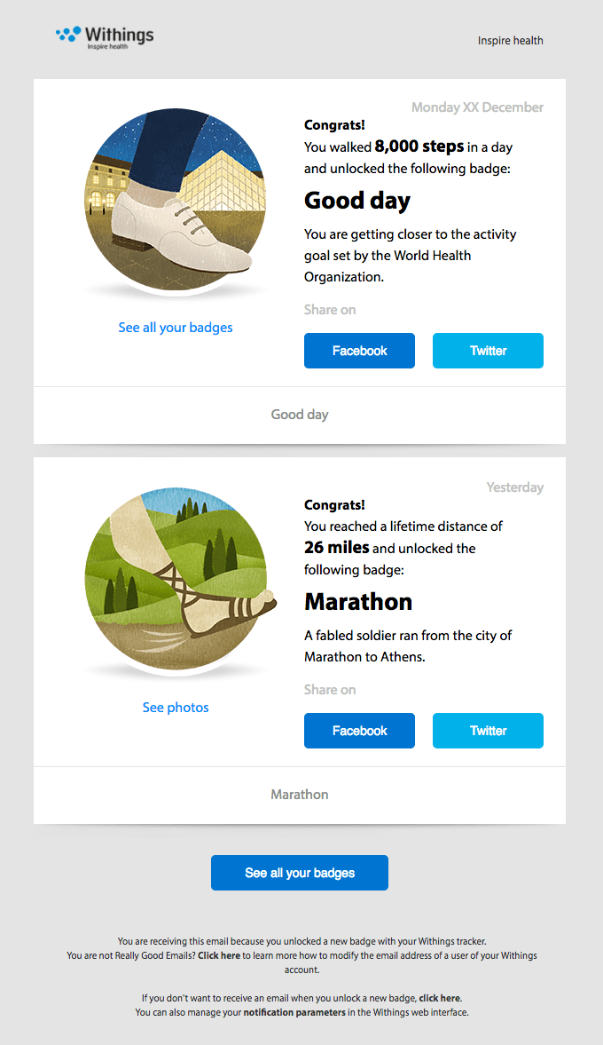 Congratulations for unlocking the Marathon badge!