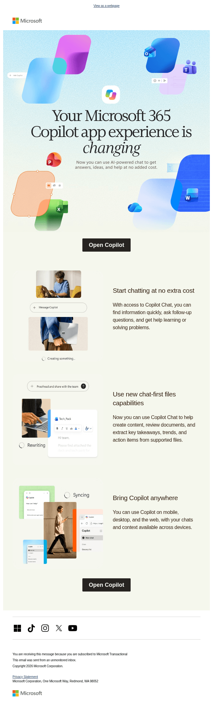 Your Copilot Experience Is Changing: Important Information