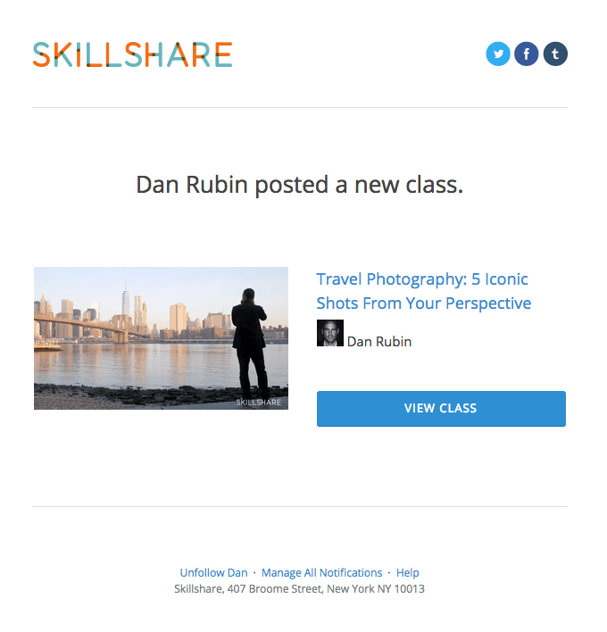Dan Rubin just posted a new class