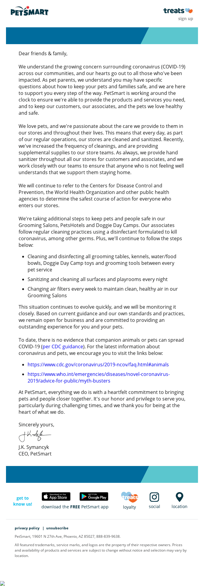Coronavirus Update: Your health & safety is our priority