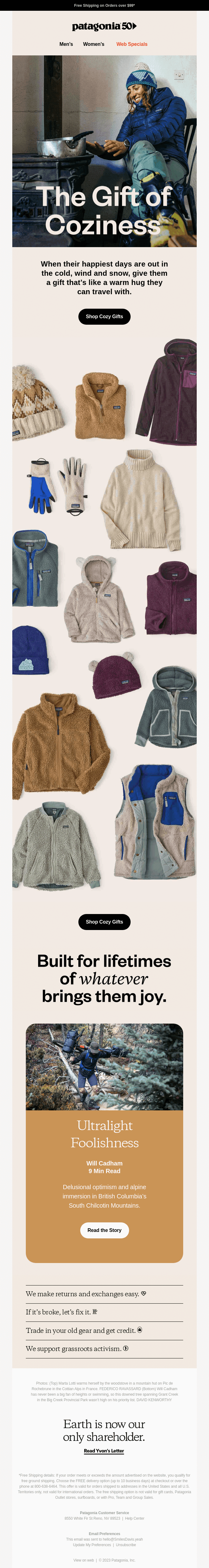 Cozy gifts for getting out there