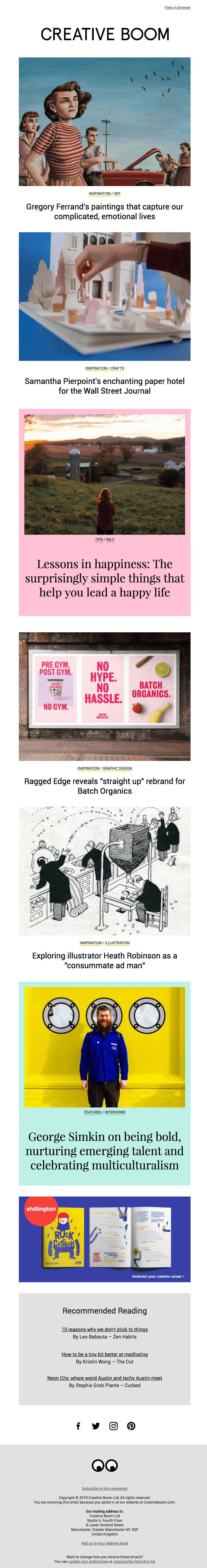 Creative Boom’s Weekly Newsletter: All the latest top stories