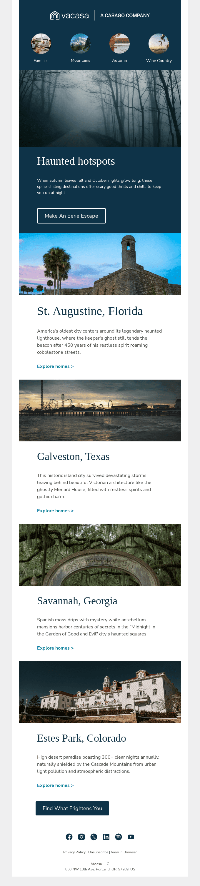 Creepy cool Halloween destinations