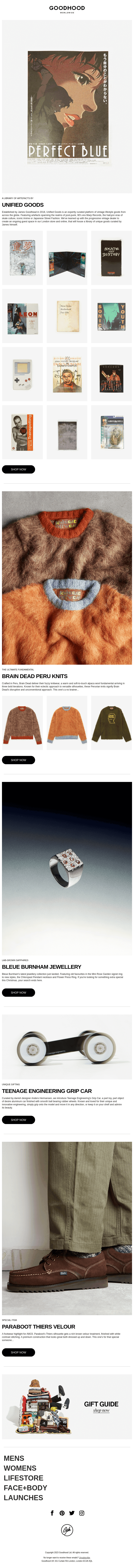 Cultural artefacts from London-based Unified Goods