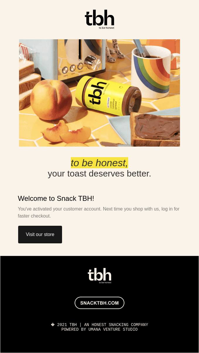 Customer account confirmation