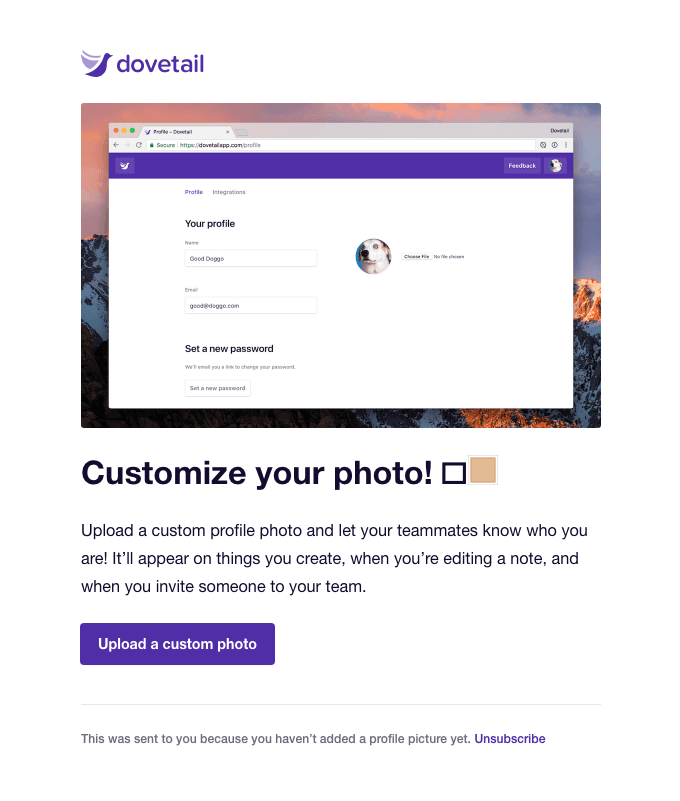 Customize your photo on Dovetail