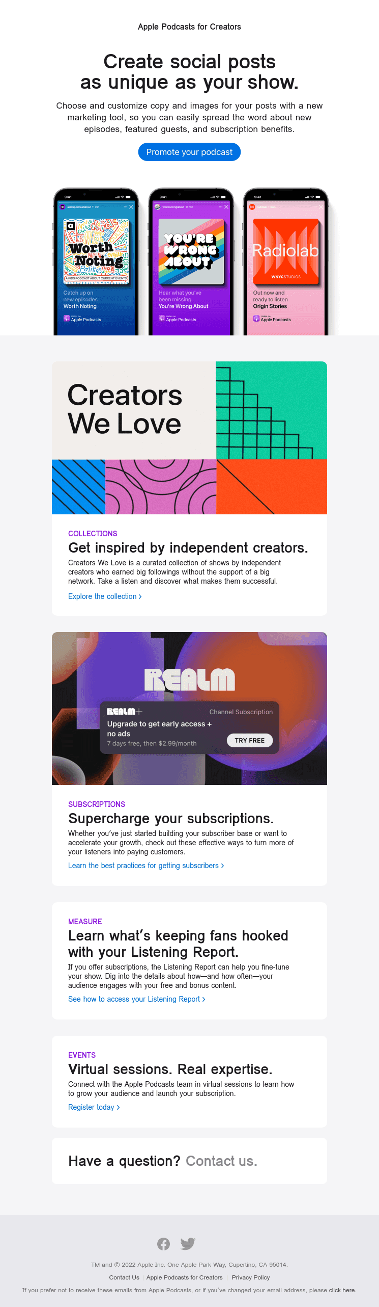 Cut through the noise with customizable social media posts.