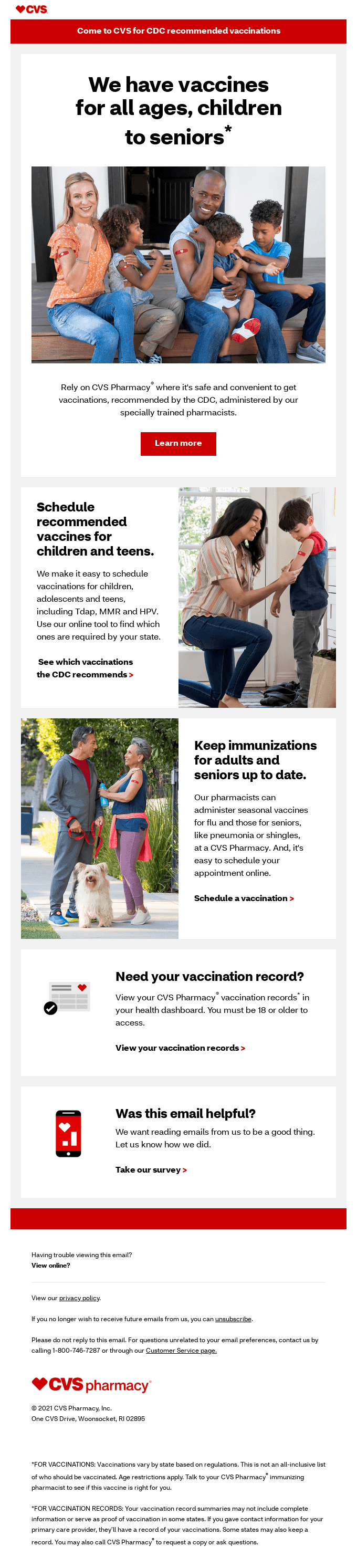 CVS Can Help with All Your Family Immunization Needs.