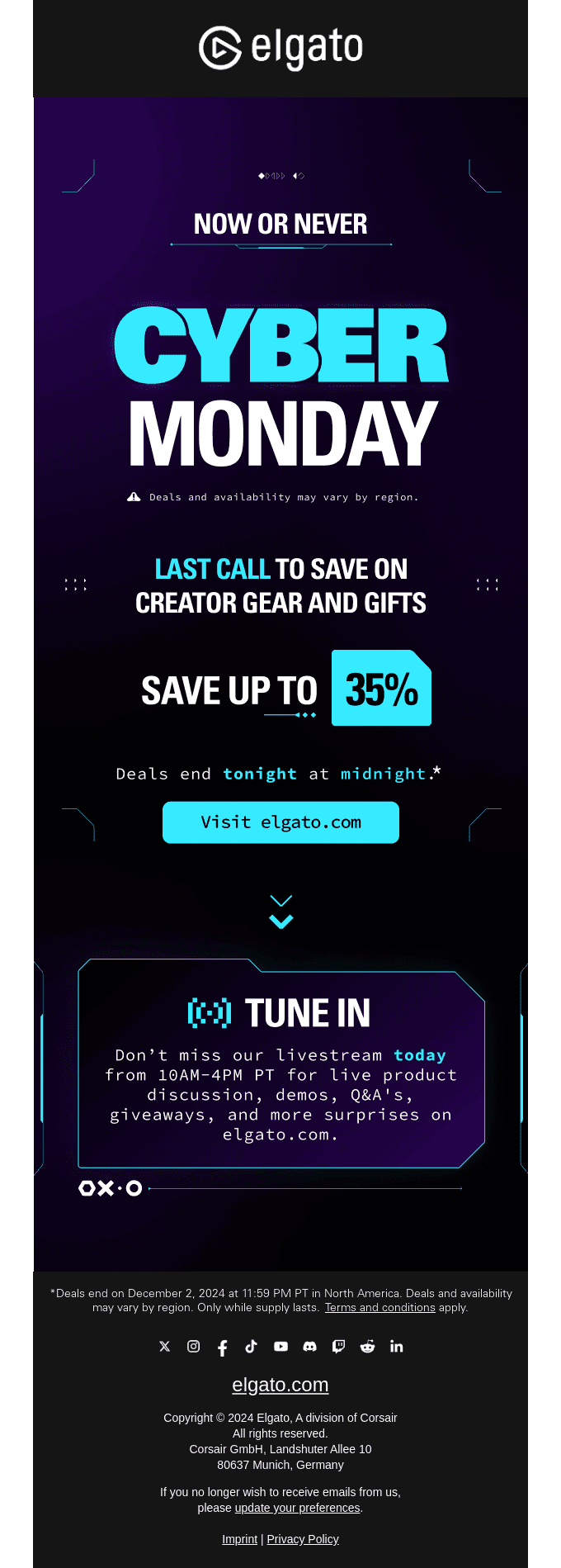 Cyber Monday hits different at Elgato ⚡