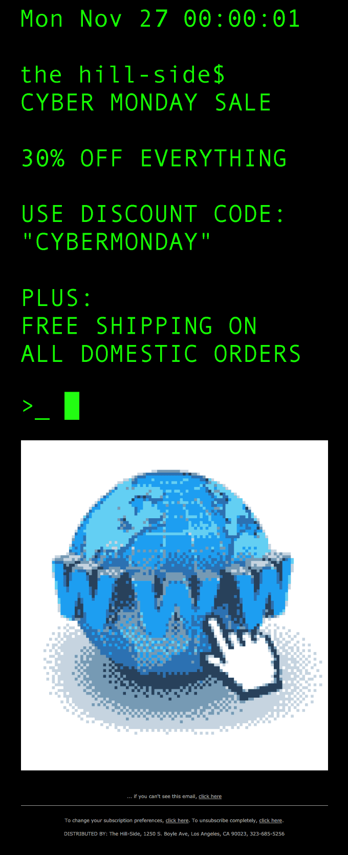 Cyber Monday Sale: 30% Off Everything