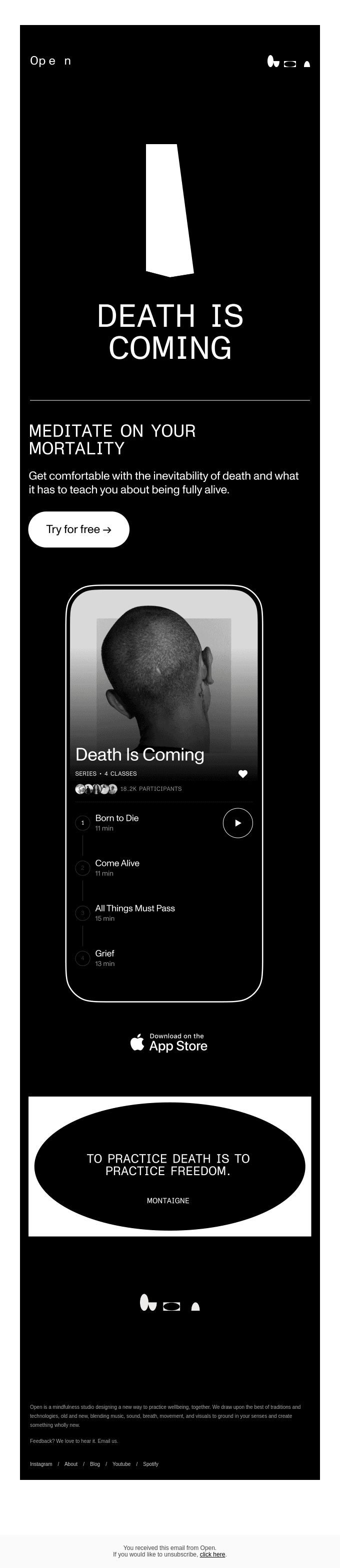 “Death Is Coming” – New meditations 🖤