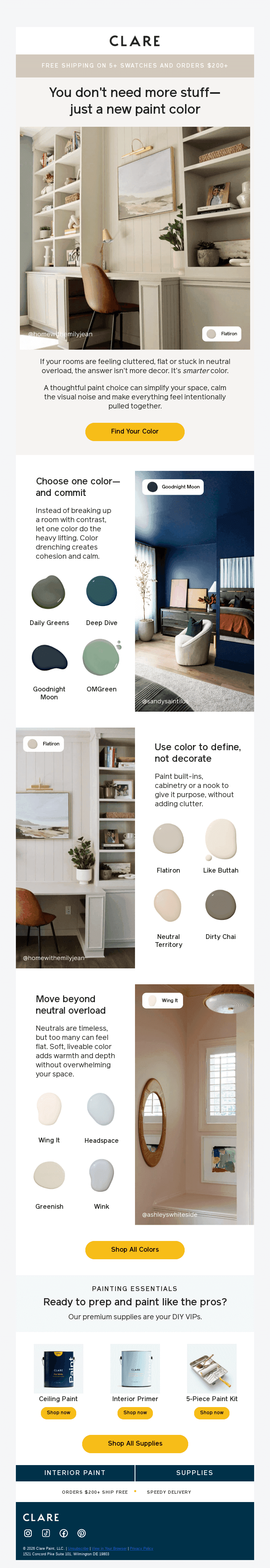 Declutter your space — with color 🎨