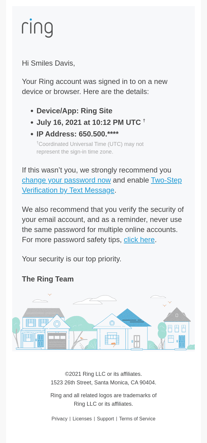 Details About Your Recent Sign-In