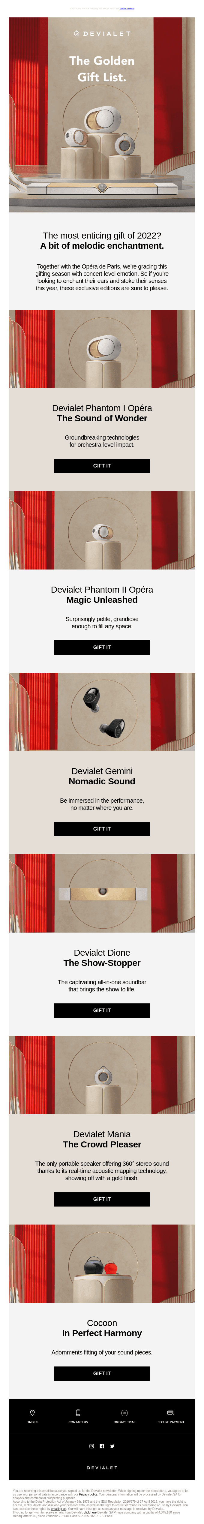 Devialet enchants you and your loved ones this year.
