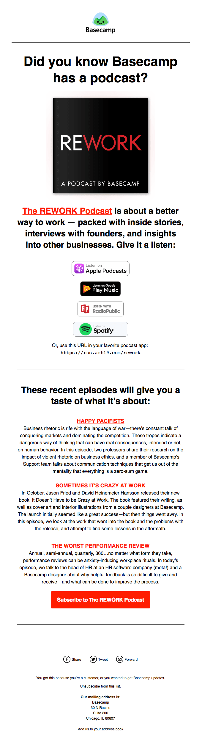 Did you know Basecamp has a podcast?