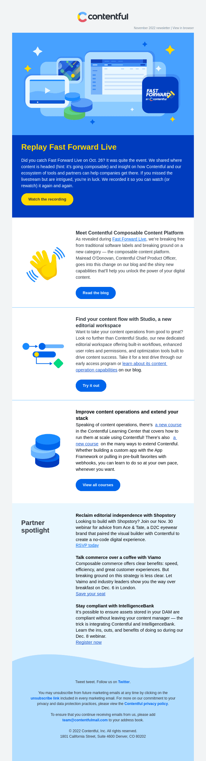 Digital builder newsletter: Replay Fast Forward to catch our biggest announcements from the live event